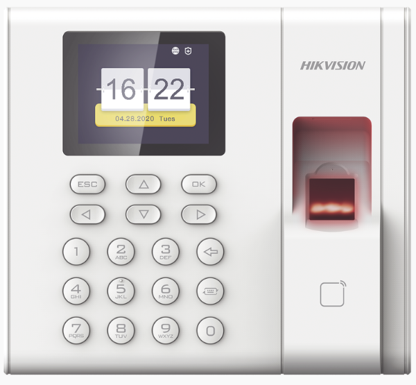 HIKVISION CHECADOR DE HUELLA CON BATERIA DE RESPALDO REPORTE POR USB 1000 USUARIOS 1000 HUELLAS 100,000 REGISTROS  DS-K1A8503EF-B