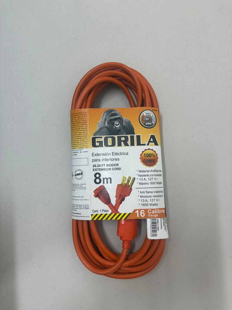 GORILA EXTENSION 8M 100% COBRE CALIBRE 16