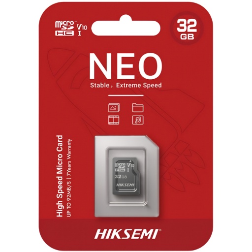HIKSEMI MEMORIA MICRO SD 32GB V10 USO 24/7 HS-TF-E1/32G