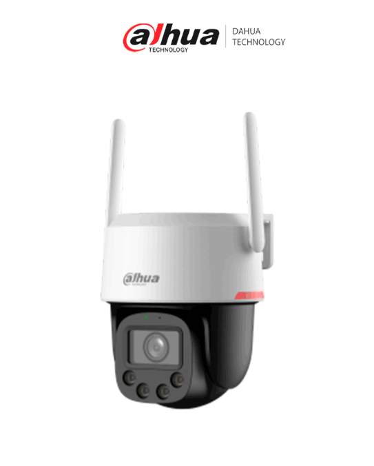 DAHUA CÁMARA IP PT WIFI DE 5 MP LENTE 3.6MM WIFI/ WIZCOLOR/ AUTO TRACKING/ DETECCIÓN DE HUMANOS Y VEHÍCULOS/ HASTA 30 M/ AUDIO BIDIRECCIONAL/DISUASIÓN ACTIVA DE LUZ Y SONIDO/ PRESET/RANURA MICRO SD/WIFI 6/ IP66 DH-IPC-PT2549DC1-SW-PV