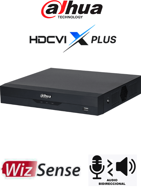 DAHUA DVR DE 5MP 8 CANALES LITE WIZSENSE HDCVI X PLUS/ AUDIO BIDIRECCIONAL  SOPORTA 8 CANALES + 4 IP O 10 CANALES IP/ 2 CH RECONOCIMIENTO FACIAL Y 4 CH PROTECCIÓN PERIMETRAL SMD PLUS Y ACUPICK COMPATIBLE CON DOLINK CARE DH-XVR5108HS-I3/T