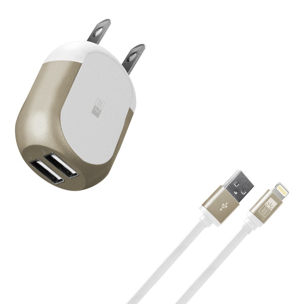 CASELOGIC CARGADOR DUAL USB LIGHTNING 2.4AMP 12W