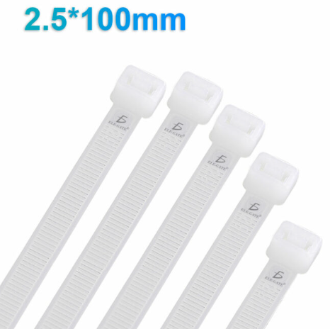 ELEGATE BOLSA CINCHOS PLÁSTICOS 16 LB 2.5*100MM PAQUETE 100 PZAS CIN.02.2.5*100