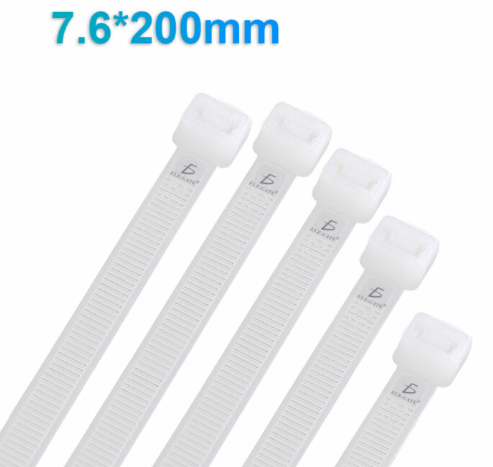 ELEGATE BOLSA CINCHOS PLÁSTICOS 80 LB 7.6*200MM PAQUETE 100 PZAS CIN.02.7.6*200