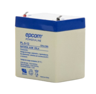 EPCOM BATERIA 12V 5Ah AGM-VRLA PARA RESPALDO DE EQUIPOS ELECTRONICOS TERMINALES F1