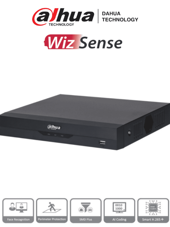 DAHUA DVR 8 CANALES 4K + 8IP SMD PLUS CODIFICACION CON IA PROTECCION PERIMETRAL Y RECONOCIMIENTO FACIAL DH-XVR5108HS-4KL-I3