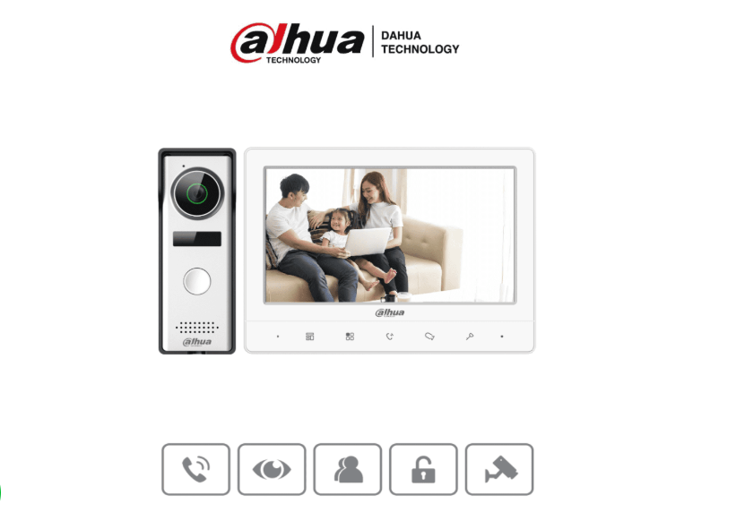 DAHUA KIT DE VIDEOPORTERO ANALÓGICO CON MONITOR TÁCTIL DE 7&quot; Y FRENTE DE CALLE CON CÁMARA DE 1.3MP CON DWDR Y PROTECCIÓN IP66. CONTROLA HASTA 2 FRENTES DE CALLE Y 3 MONITORES, CON APERTURA DE PUERTA  DHI-KTA02