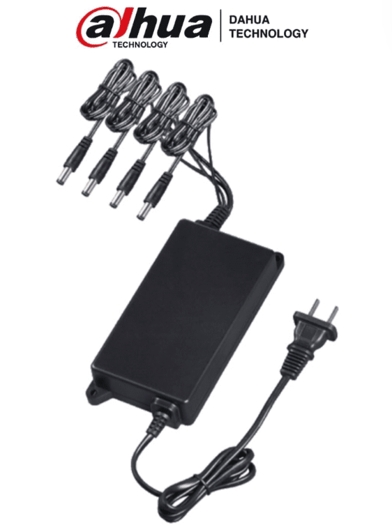 DAHUA FUENTE DE PODER REGULADA DE 12 VCC 2.8 AMPERES 4 CANALES 0.7 AMPER POR CANAL PROTECCIÓN DE TEMPERATURA COLOR NEGRO  EUHA+12120-070D（PFM322）