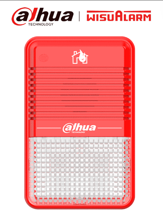 DAHUA ESTROBO SIRENA CONVENCIONAL DE 75 DB DHI-HY-C151(A) A 3 M CUMPLE CON NORMA: EN54-3:2014,EN54-23:2010 2 HILOS
