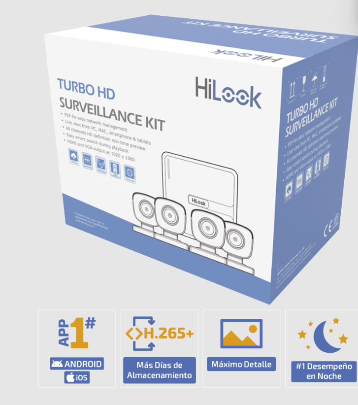 HILOOK KIT CAMARA BALA METALICA 720P KIT7204BM(C)
