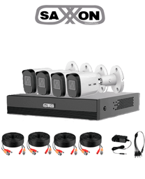 [SUA-KIT/XVR1E04-I/4-B20M-0280B] SAXXON BY DAHUA KIT 4 CAMARAS METAL 2MP HDCVI 1080P 4 CÁMARAS B20P 2.8MM APERTURA HASTA 100° GRABADOR SOPORTA HASTA 5 CANALES IP Y DETECCIÓN DE MOVIMIENTO INTELIGENTE  SUA-KIT/XVR1E04-I/4-B20M-0280B