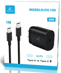 [CH.100] ELEGATE CARGADOR TIPO C CON CABLE 25W CH100