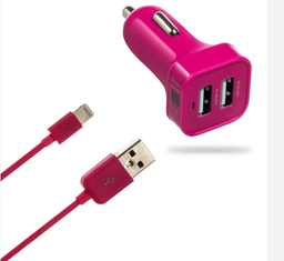 [2ACLDUSBCIPH-PNK] CASELOGIC CARGADOR DE VEHICULO USB LIGHTNING 2.1AMP 10W