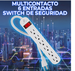 [CH.150] ELEGATE MULTICONTACTO 6 PUERTOS 110V 1500W CH.150