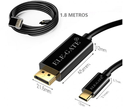 [WI.167] ELEGATE CABLE USB TIPO-C A DISPLAYPORT 4K DE 1.8M PREMIUM CONVERSOR WI.167