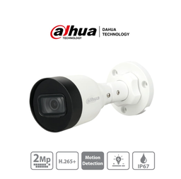 [DH-IPC-HFW1230S1N-0280B-S4] DAHUA CAMARA IP BALA 2 MP CON COMPRESIÓN H.265+, LENTE DE 2.8 MM CON ÁNGULO DE 104°, ALCANCE IR DE 30 M, PROTECCIÓN IP67, COMPATIBLE CON POE, DWDR, HLC. IDEAL PARA VIDEOVIGILANCIA DH-IPC-HFW1230S1N-0280B-S4