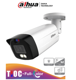 [DH-HAC-ME1809THN-A-PV-0360B] DAHUA CÁMARA BALA TIOC 4K/ DISUASIÓN ACTIVA/ FULL COLOR/ ESTROBO AZUL Y ROJO/ LENTE DE 3.6MM/ LUZ DE 40 MTS/ MICRÓFONO INTEGRADO/ 1 SALIDA DE ALARMA/ SOPORTA: CVI/TVI/AHD/ IP67  DH-HAC-ME1809THN-A-PV-0360B