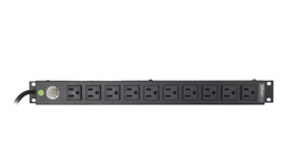 [HTCM-1U-10C] EPCOM TOMACORRIENTE HORIZONTAL (PDU) DE 10 CONTACTOS (NEMA 5-15R) RACK 19&quot; 1UR. VOLTAJE ENTRADA/SALIDA: 120VCA 15A HTCM-1U-10C