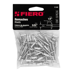 FIERO REMACHE DE ALUMINIO 5/32 X 1/4 BOLSA CON 50 PIEZAS