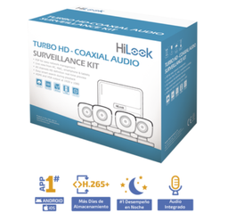 [HL1080PS(C)] HILOOK KIT 4 CAMRAS 2MP MICROFONO INTEGRADO VISION NOCTURNA HL1080PS(C)