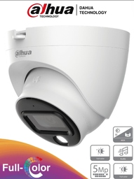 [HAC-HDW1509TLQ-A-LED] DAHUA CÁMARA DOMO FULL COLOR DE 5 MP CON MICRÓFONO INTEGRADO Y LENTE DE 3.6 MM CON 88° DE APERTURA. OFRECE IMAGEN A COLOR 24/7, WDR REAL DE 120 DB, LEDS PARA 20 METROS. RESISTENTE AL AGUA CON CLASIFICACIÓN IP67